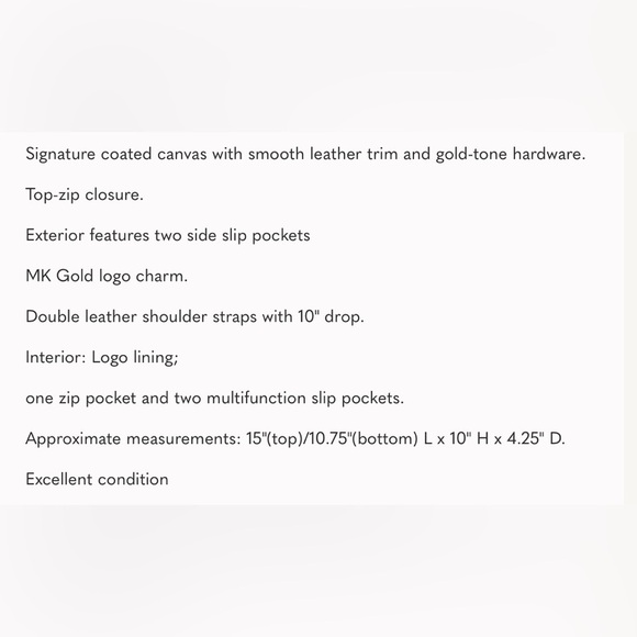 Michael Kors Charlotte Large Logo and Leather Top Zip Tote Bag - Picture 10 of 10